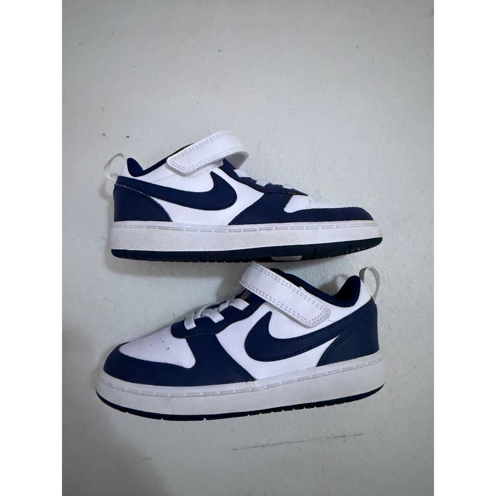 Nike Court Borough Low 2 Midnight Navy White 10C #3077